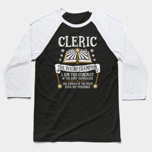 Cleric, Dungeons & Dragons - The Divine Champion Baseball T-Shirt